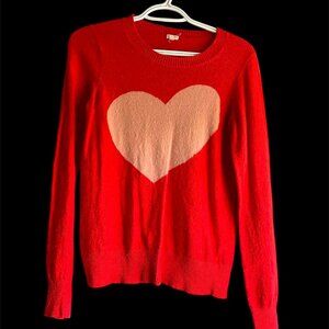 J. Crew Heart Sweater Size M